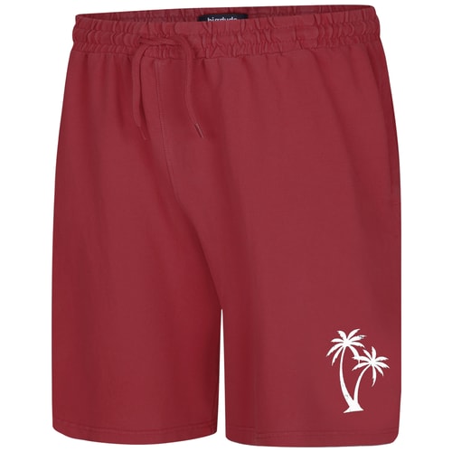 Bigdude Washed Look Shorts Crimson Red